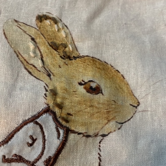 Pottery Barn Kids Peter rabbit embroidered pillow case like new - Picture 9 of 9